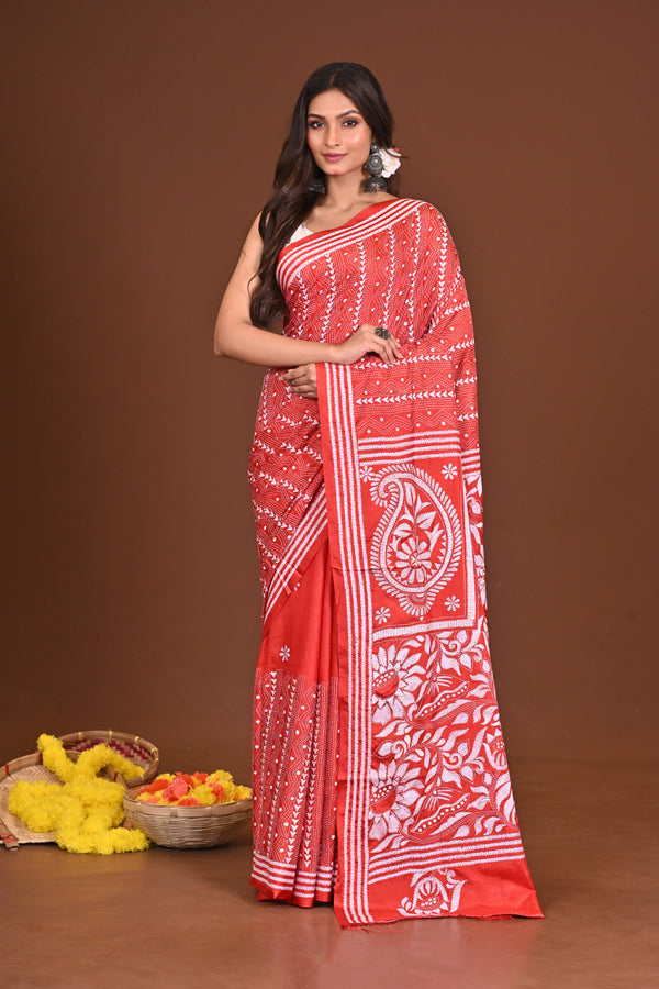KAMAKHYA BLENDED SILK KANTHA SAREE