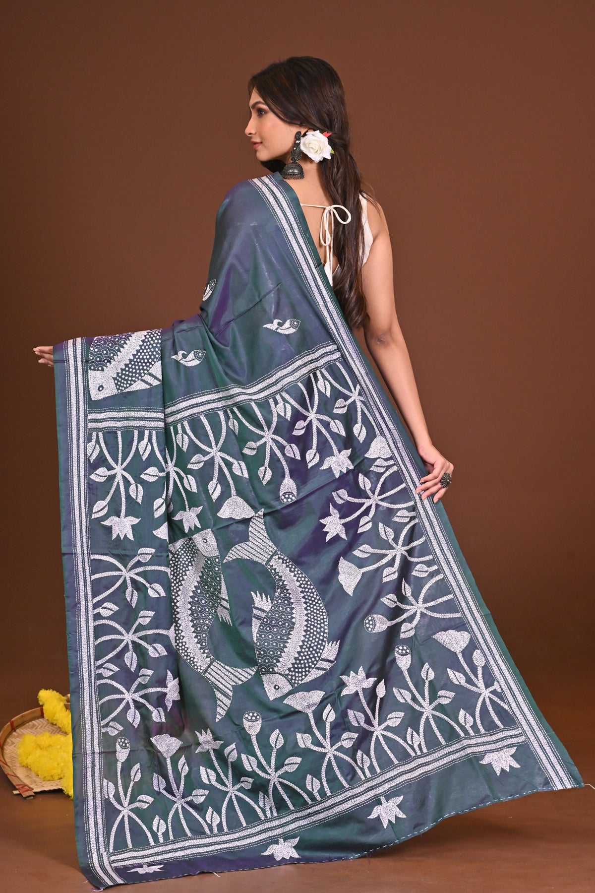 KANAKKOLI BLENDED SILK KANTHA SAREE