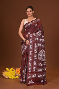 KASTURI BLENDED SILK KANTHA SAREE