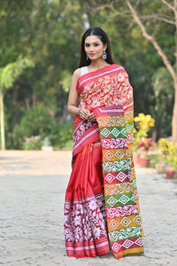 KATAN 3D KANTHA SAREE