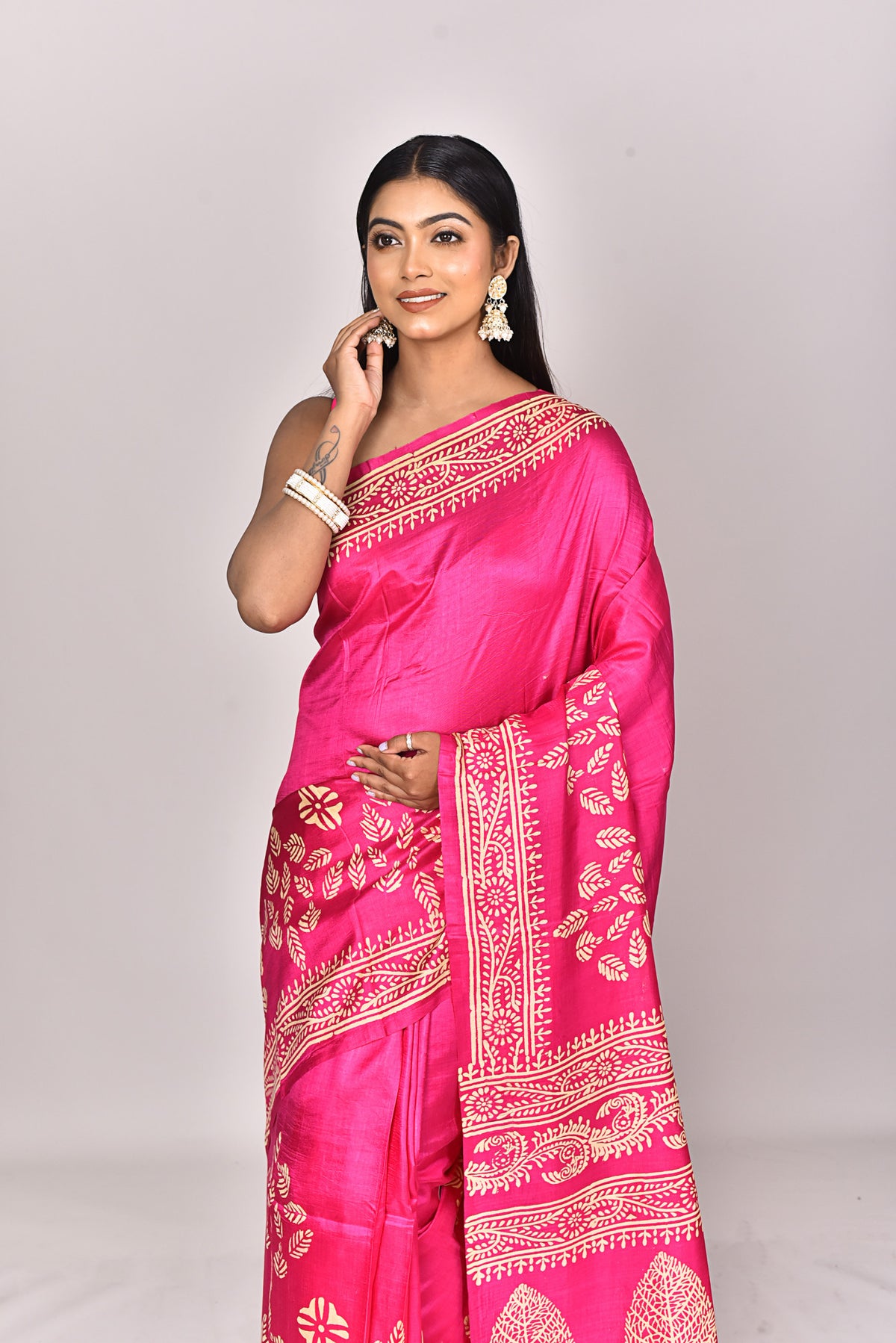 KATAN BLOCK SAREE