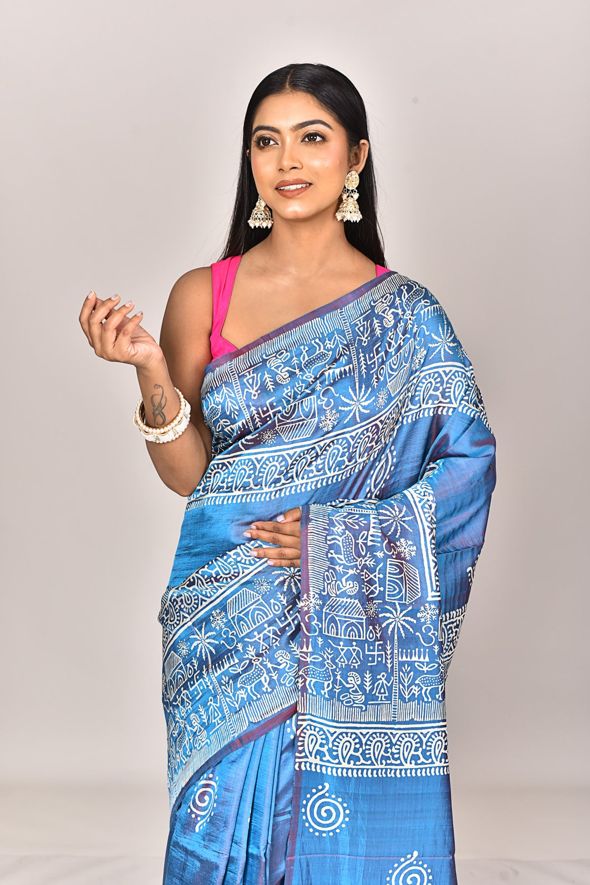 KATAN BLOCK SAREE