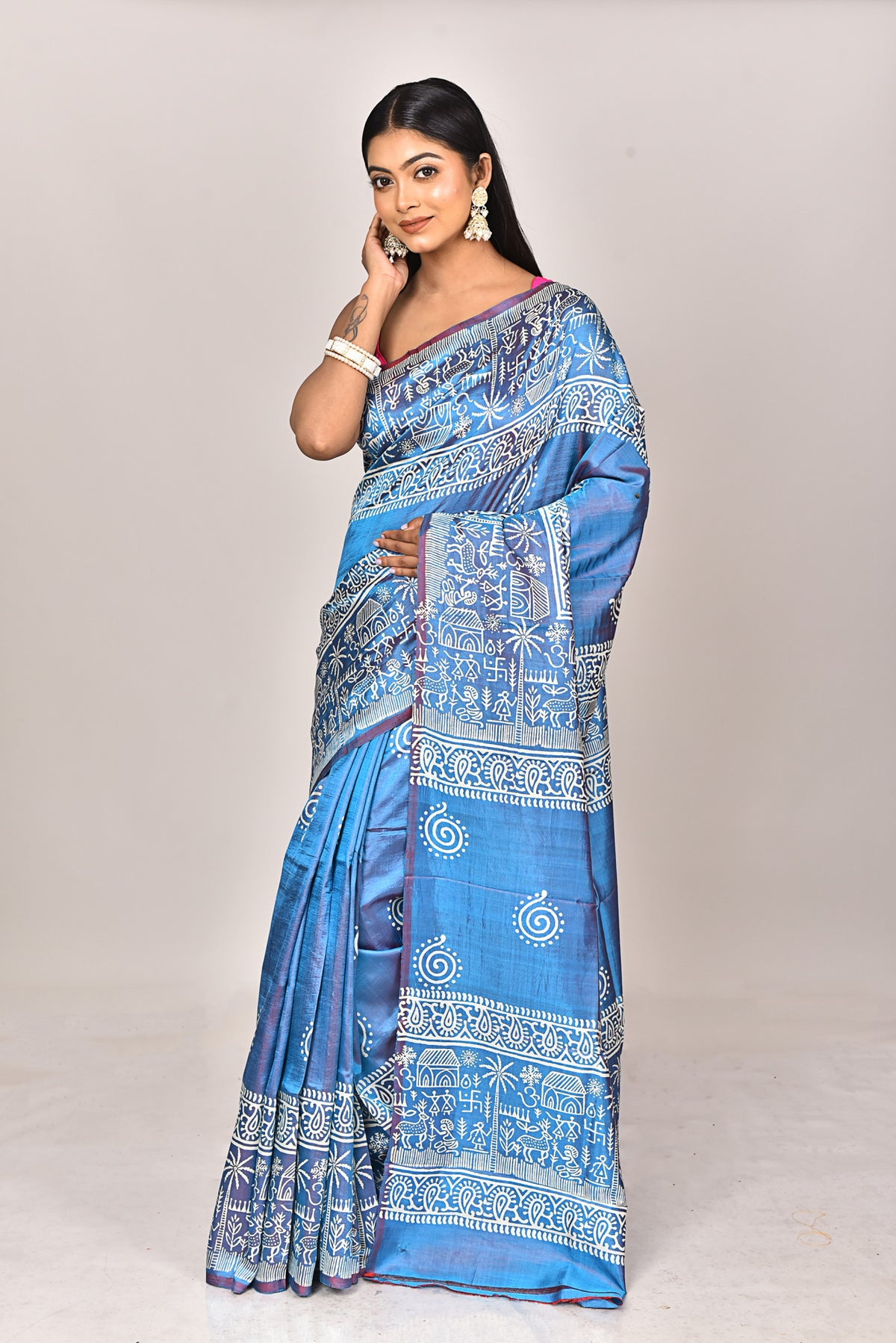 KATAN BLOCK SAREE