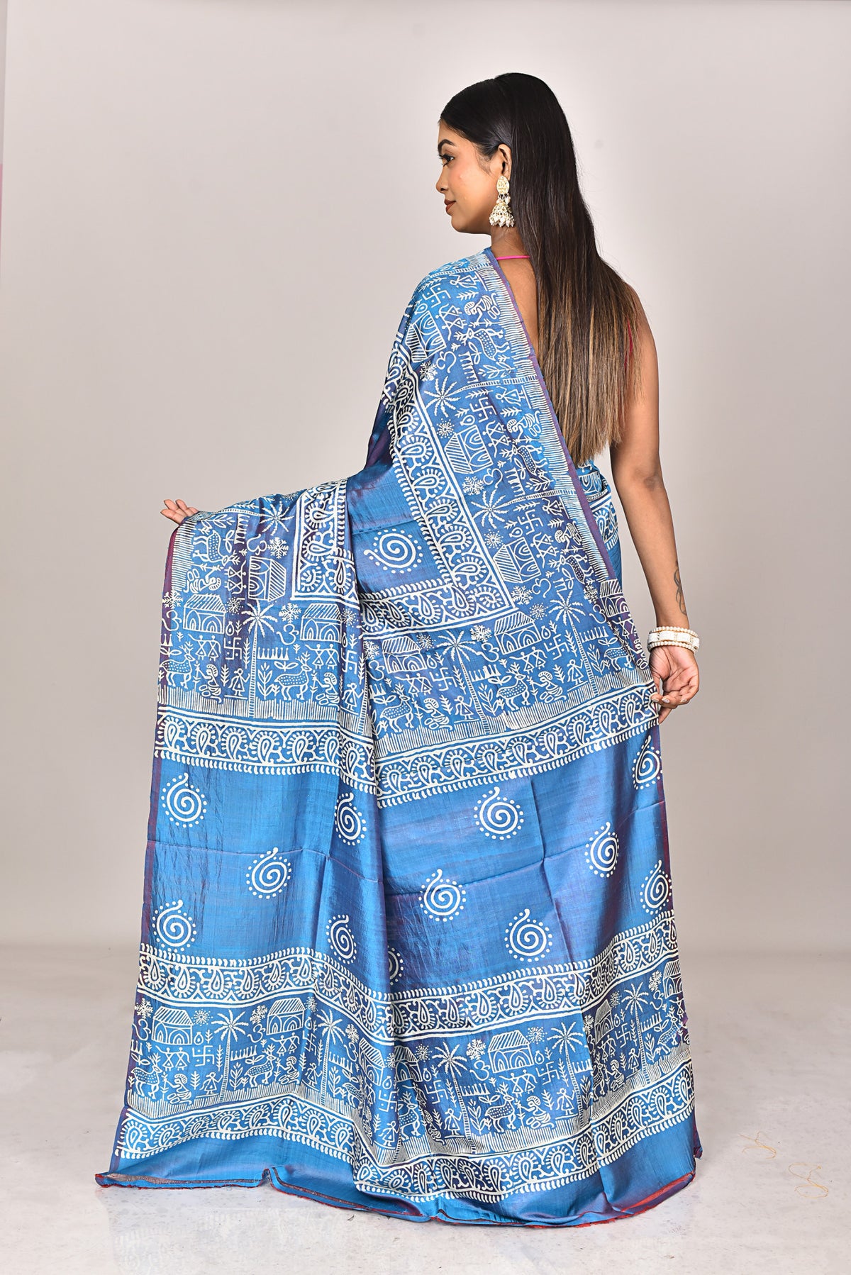 KATAN BLOCK SAREE