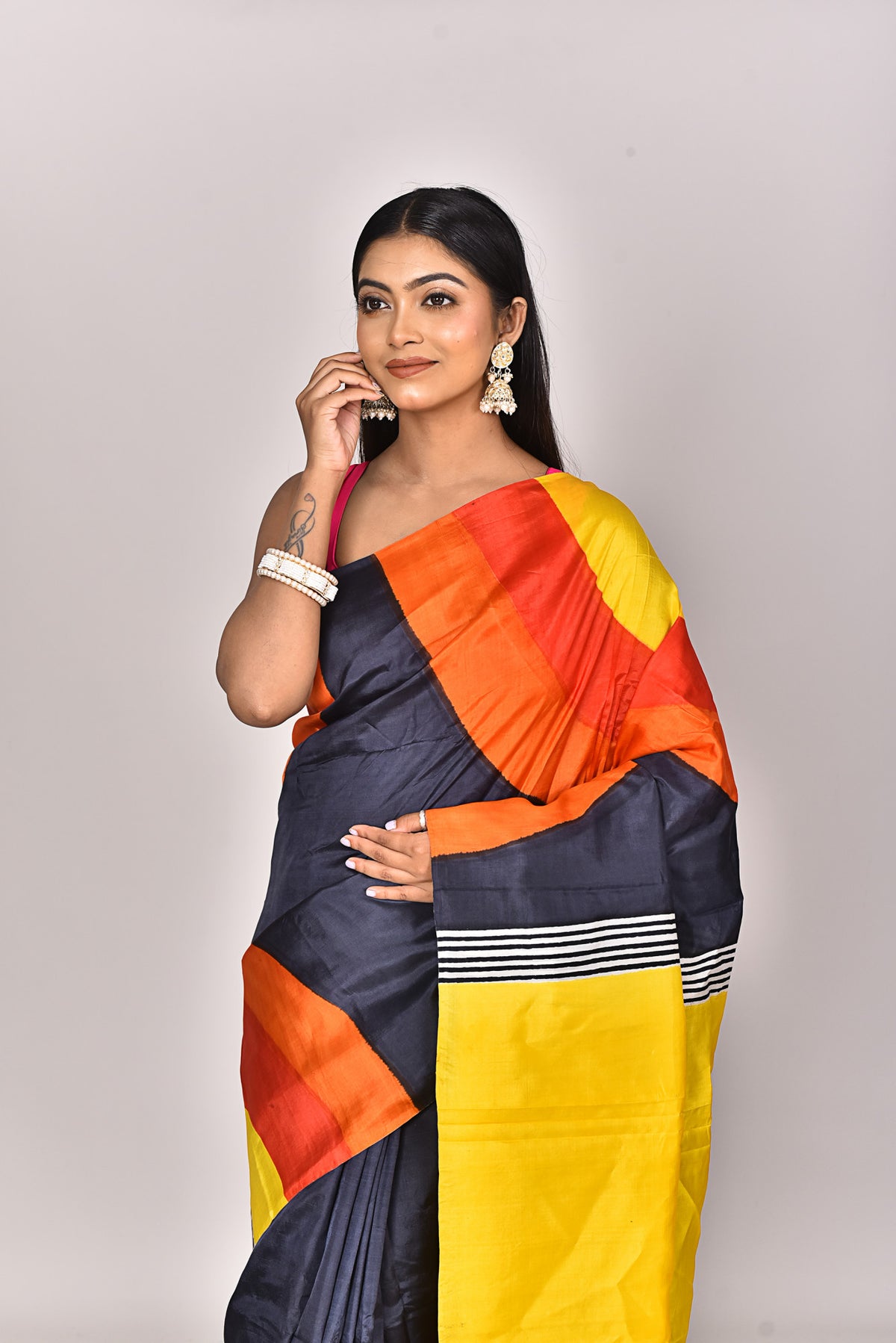 KATAN BLOCK SAREE