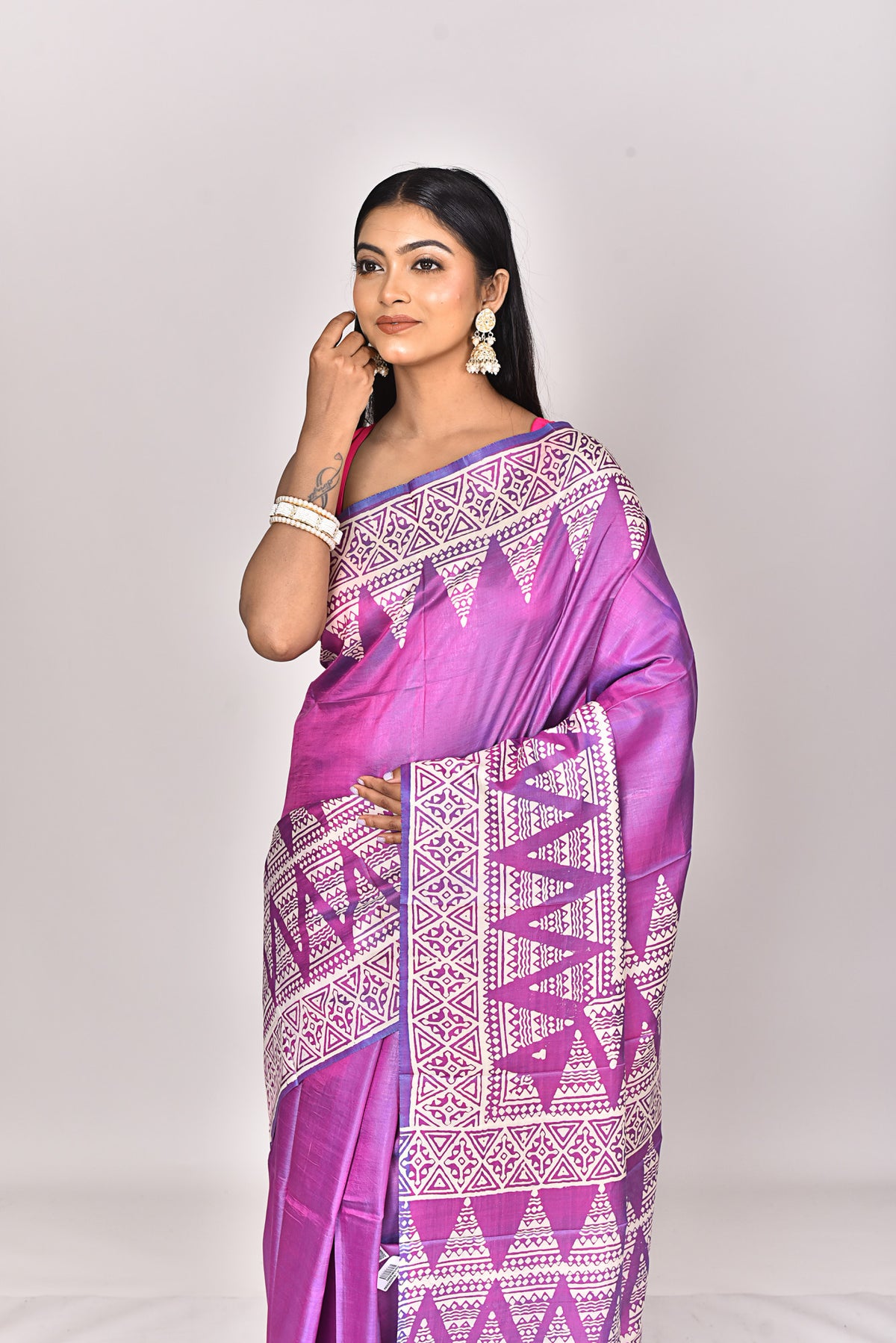 KATAN BLOCK SAREE