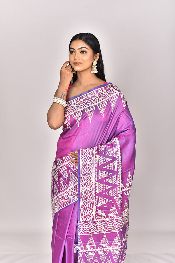 KATAN BLOCK SAREE