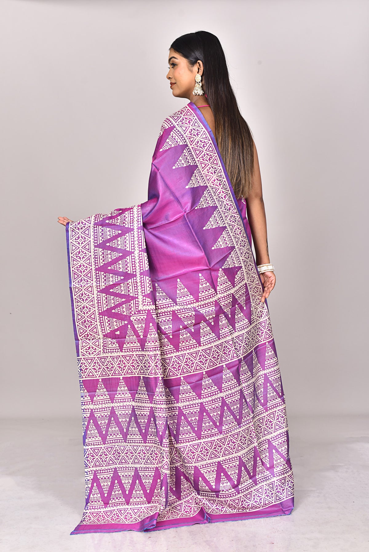 KATAN BLOCK SAREE