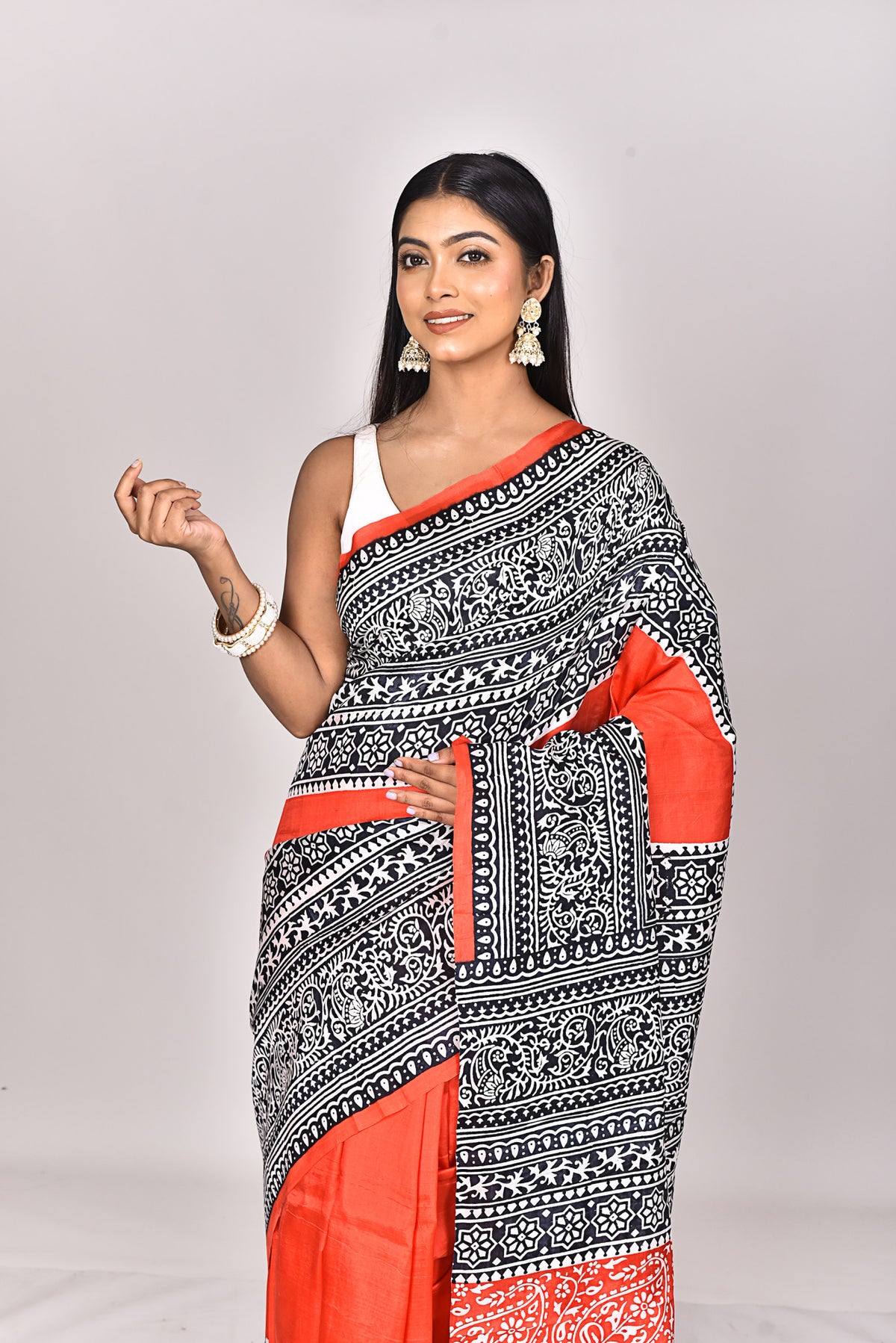 KATAN BLOCK SAREE
