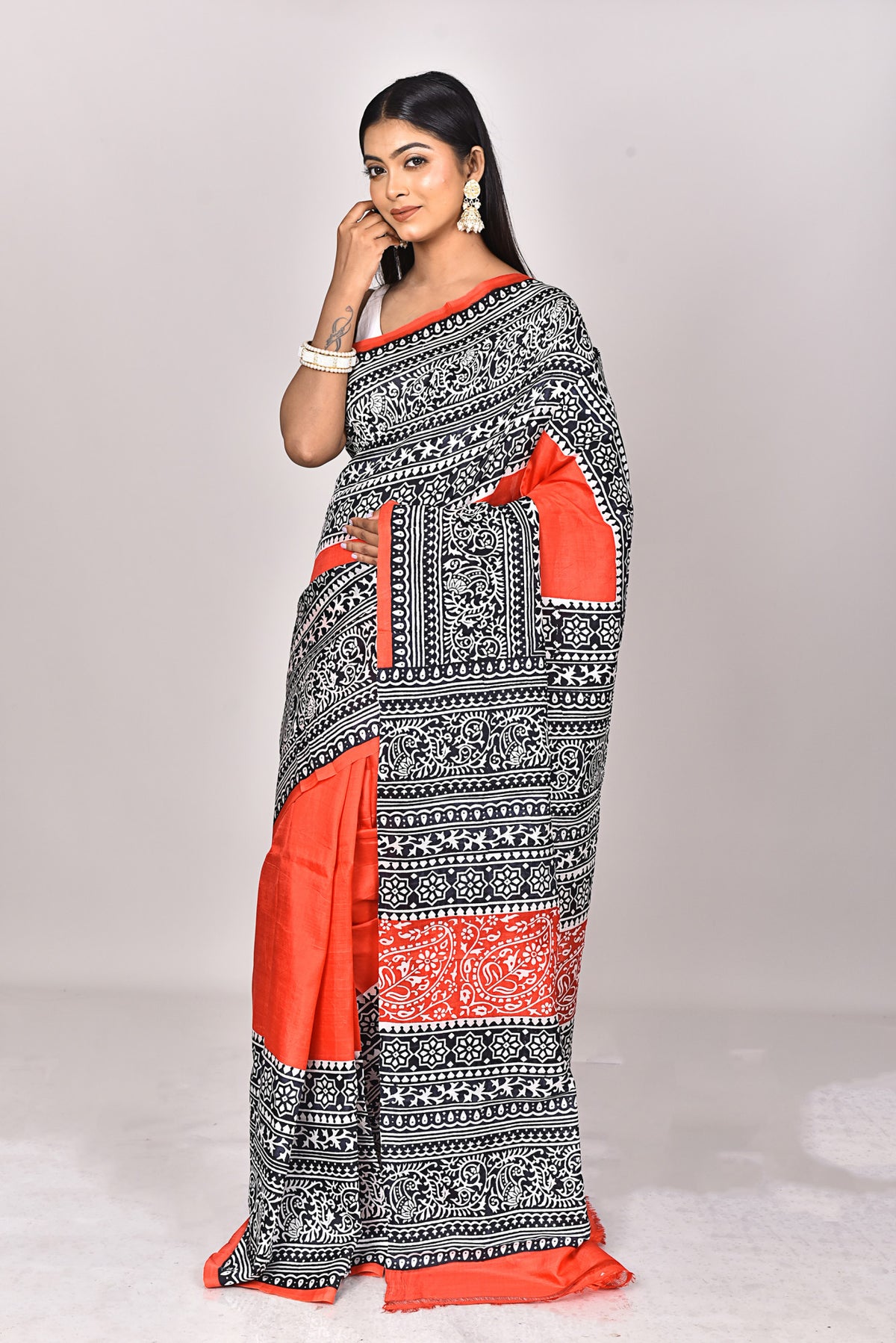 KATAN BLOCK SAREE