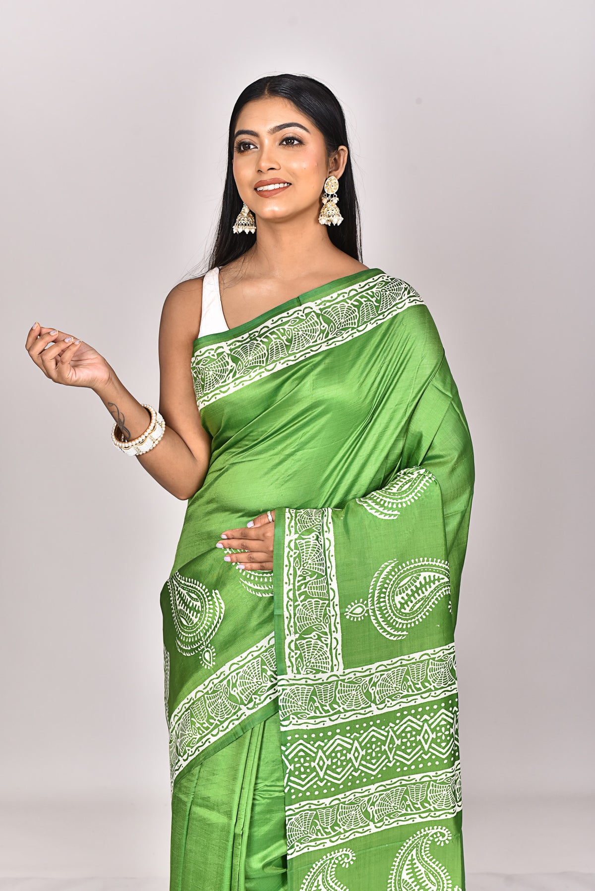 KATAN BLOCK SAREE