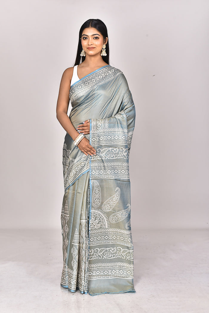 KATAN BLOCK SAREE