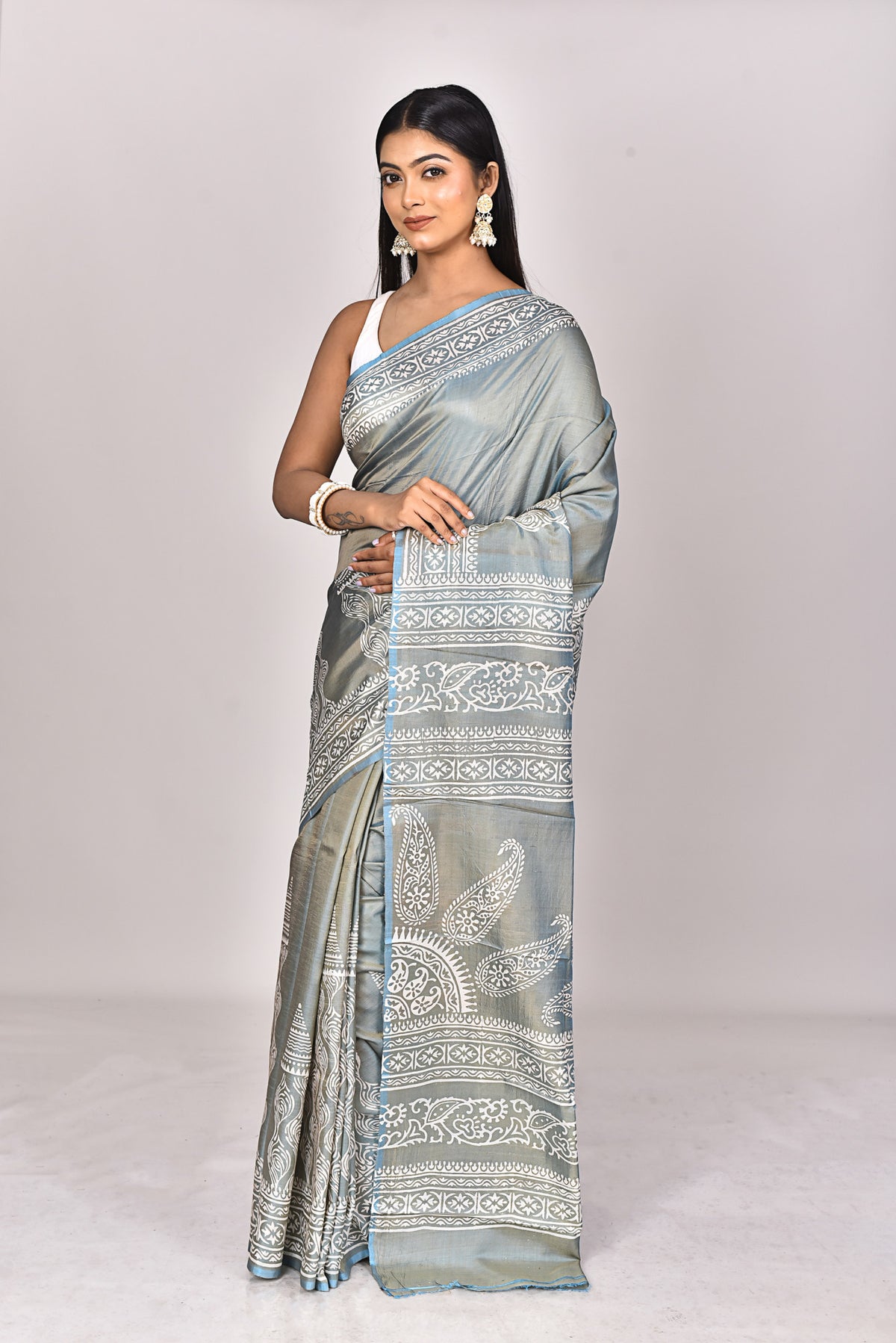 KATAN BLOCK SAREE