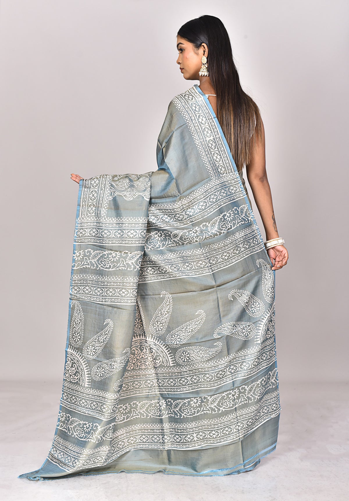 KATAN BLOCK SAREE