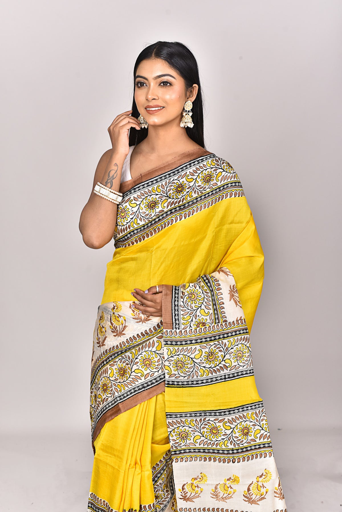 KATAN BLOCK SAREE