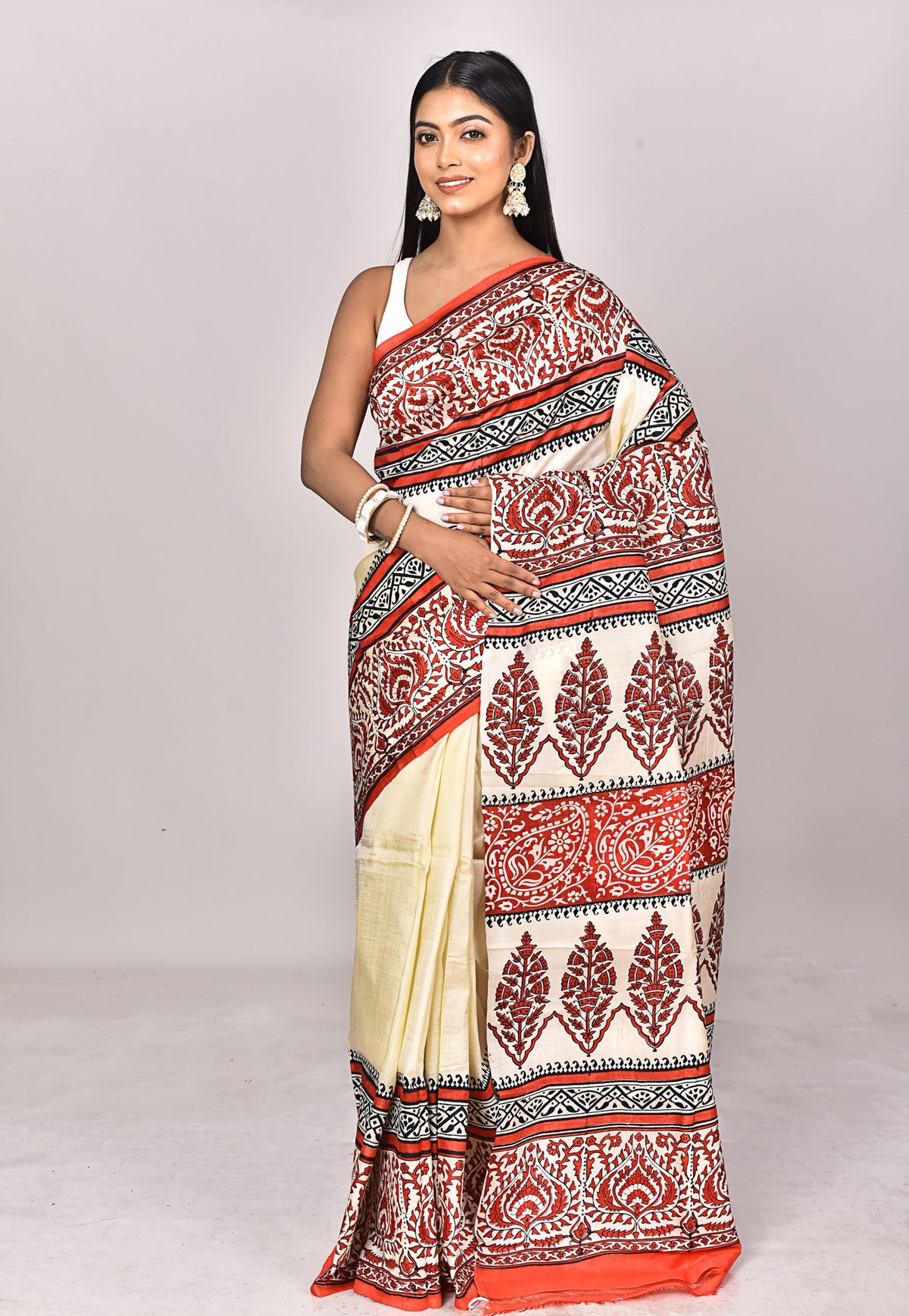 KATAN BLOCK SAREE