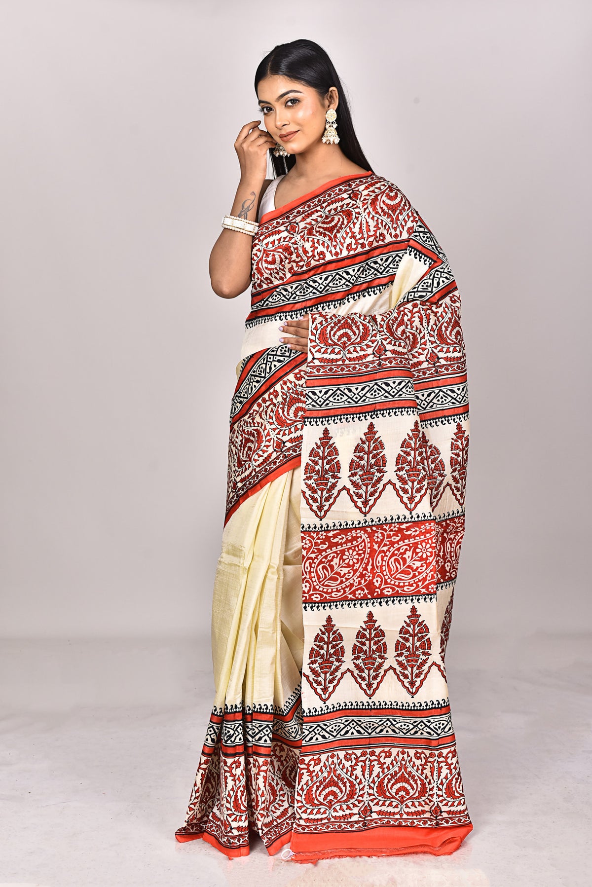 KATAN BLOCK SAREE