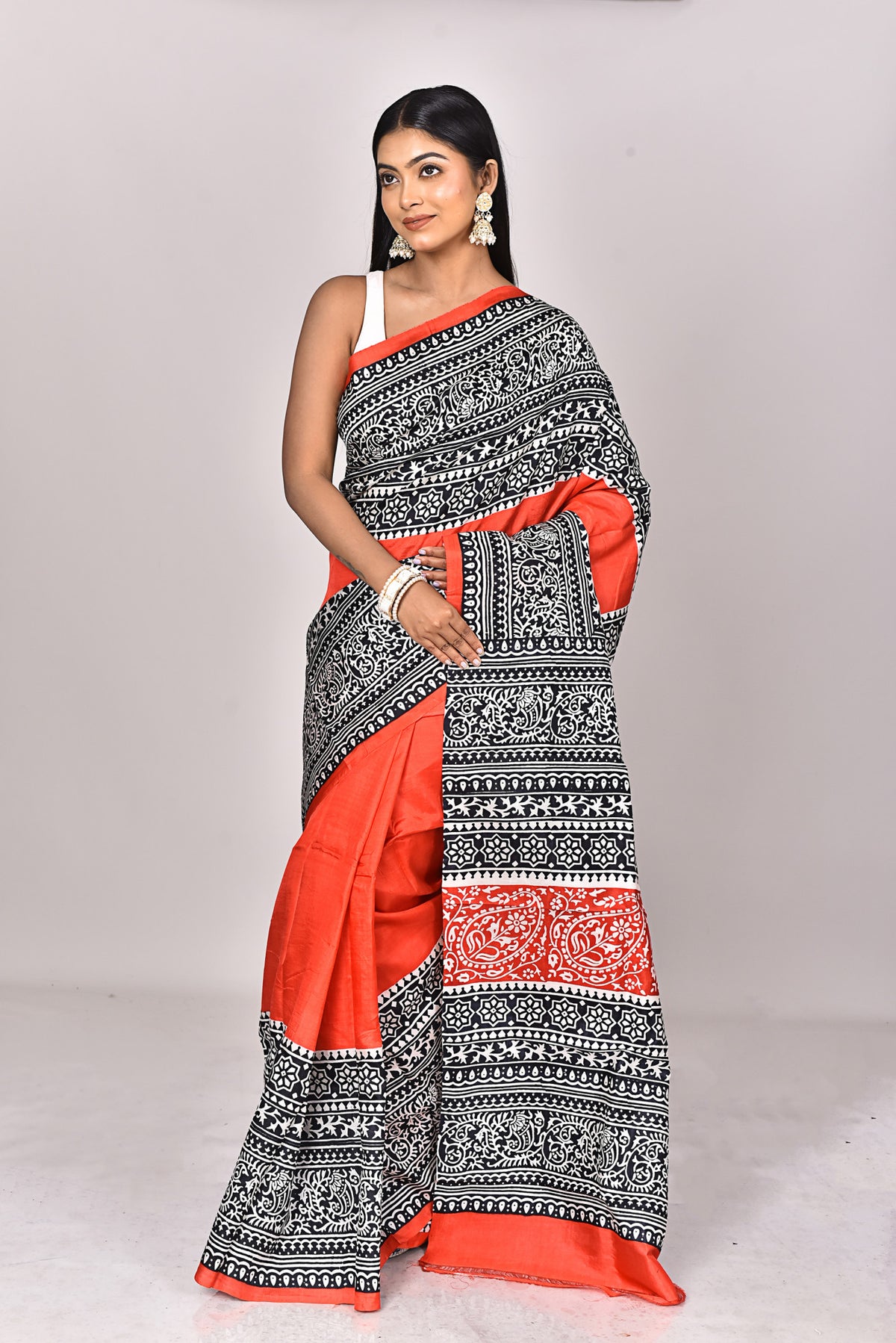 KATAN BLOCK SAREE