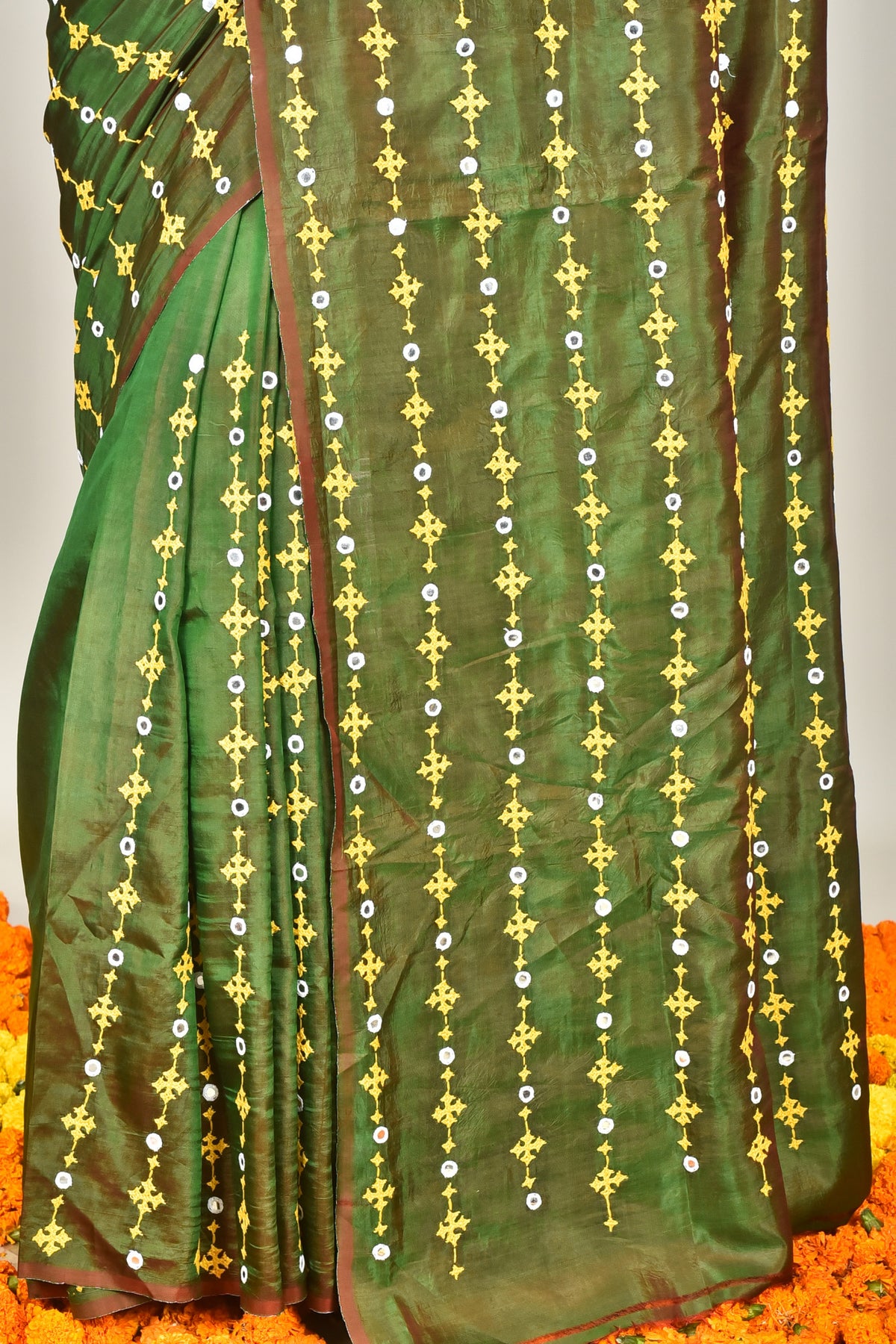 KATAN GUJRATI PARSI SILK SAREE