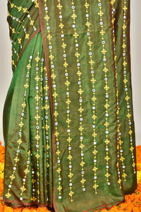 KATAN GUJRATI PARSI SILK SAREE