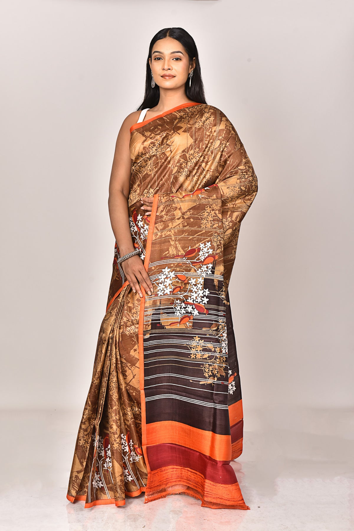 KATAN SILK HANDBLOCK SAREE