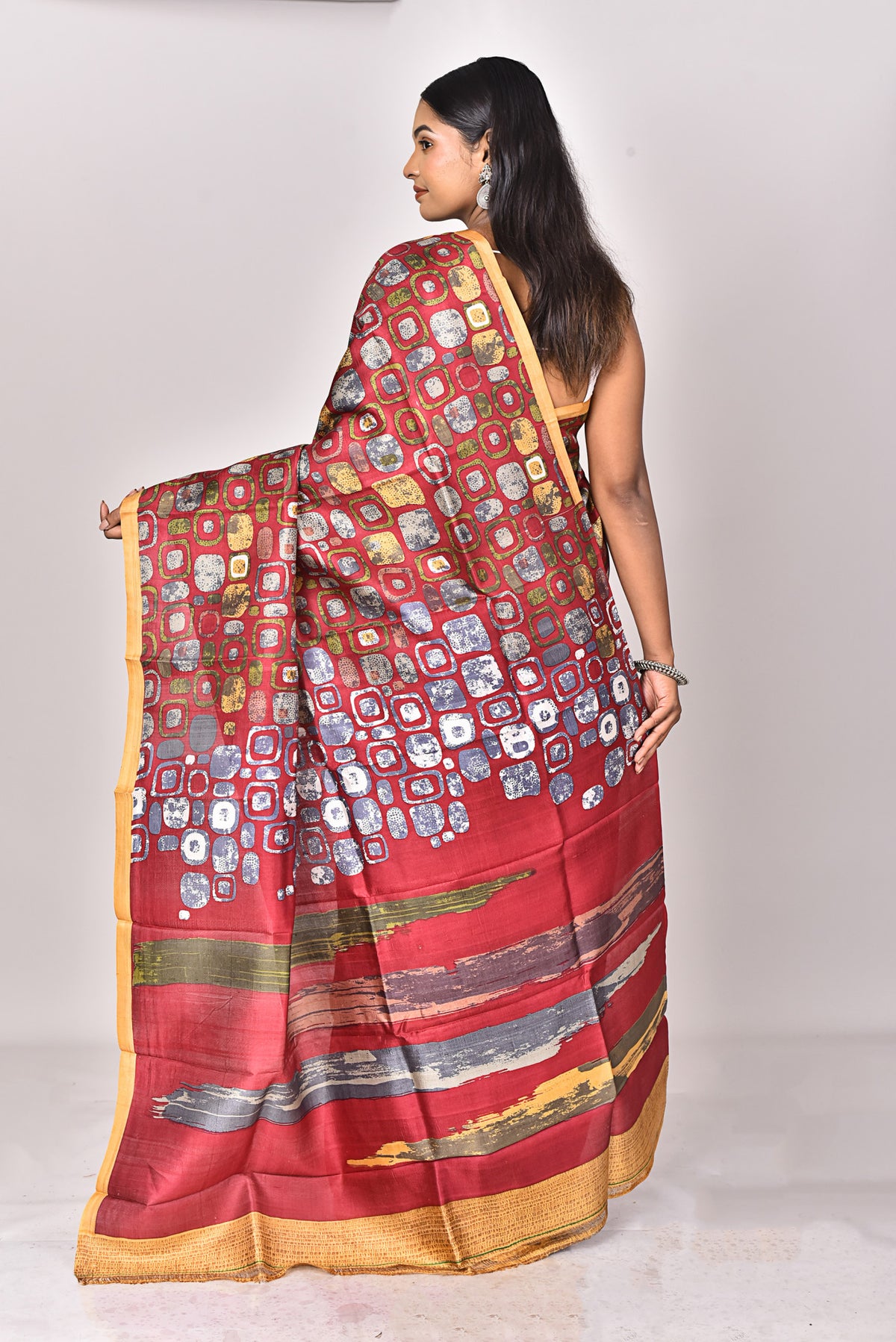 KATAN SILK HANDBLOCK SAREE