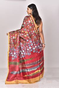 KATAN SILK HANDBLOCK SAREE