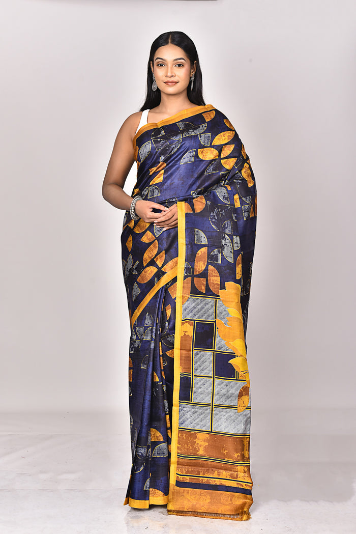 KATAN SILK HANDBLOCK SAREE