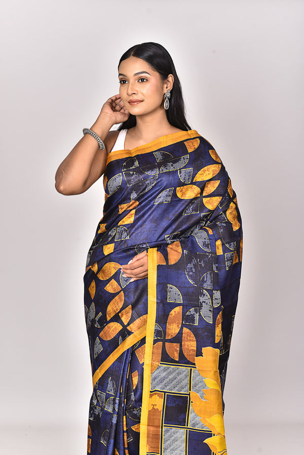 KATAN SILK HANDBLOCK SAREE