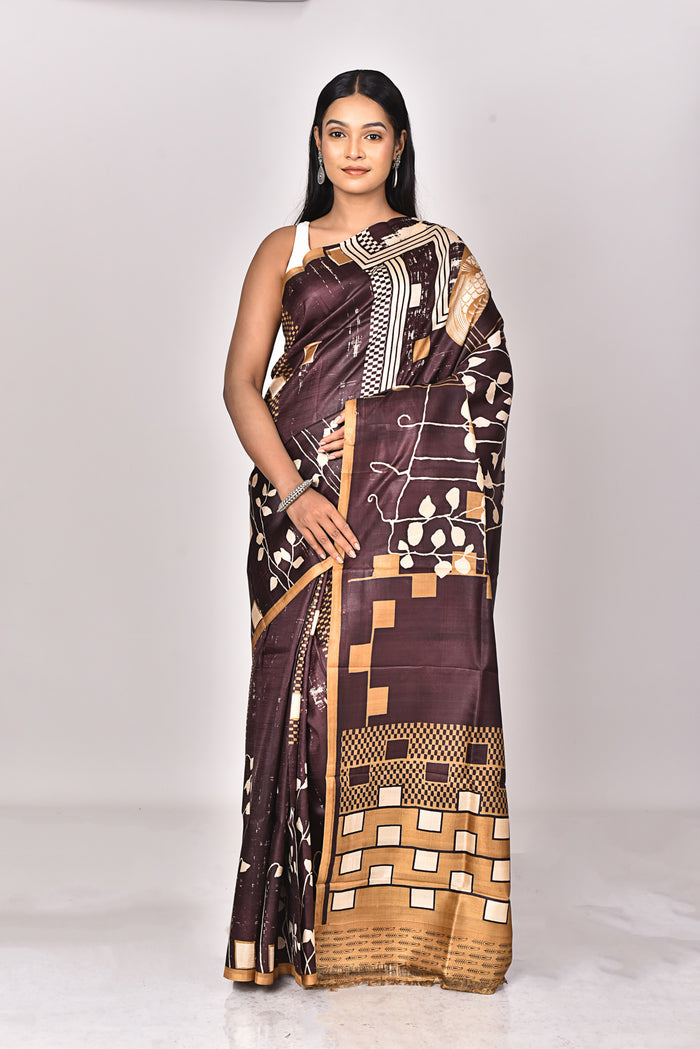 KATAN SILK HANDBLOCK SAREE