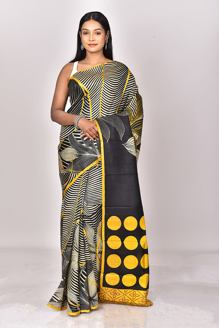 KATAN SILK HANDBLOCK SAREE