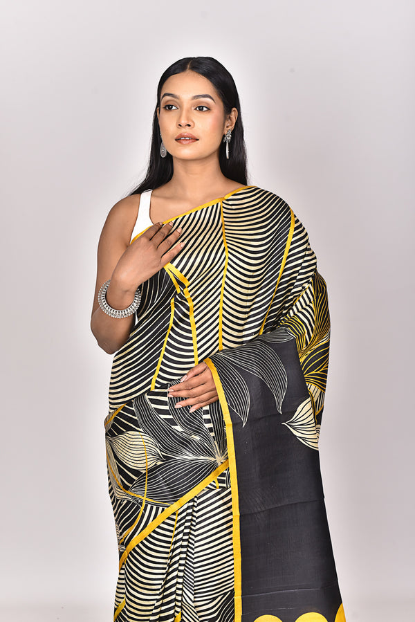 KATAN SILK HANDBLOCK SAREE