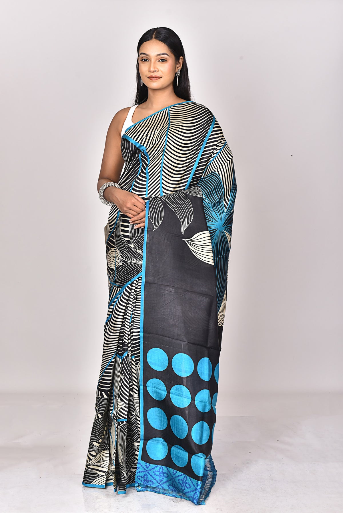 KATAN SILK HANDBLOCK SAREE