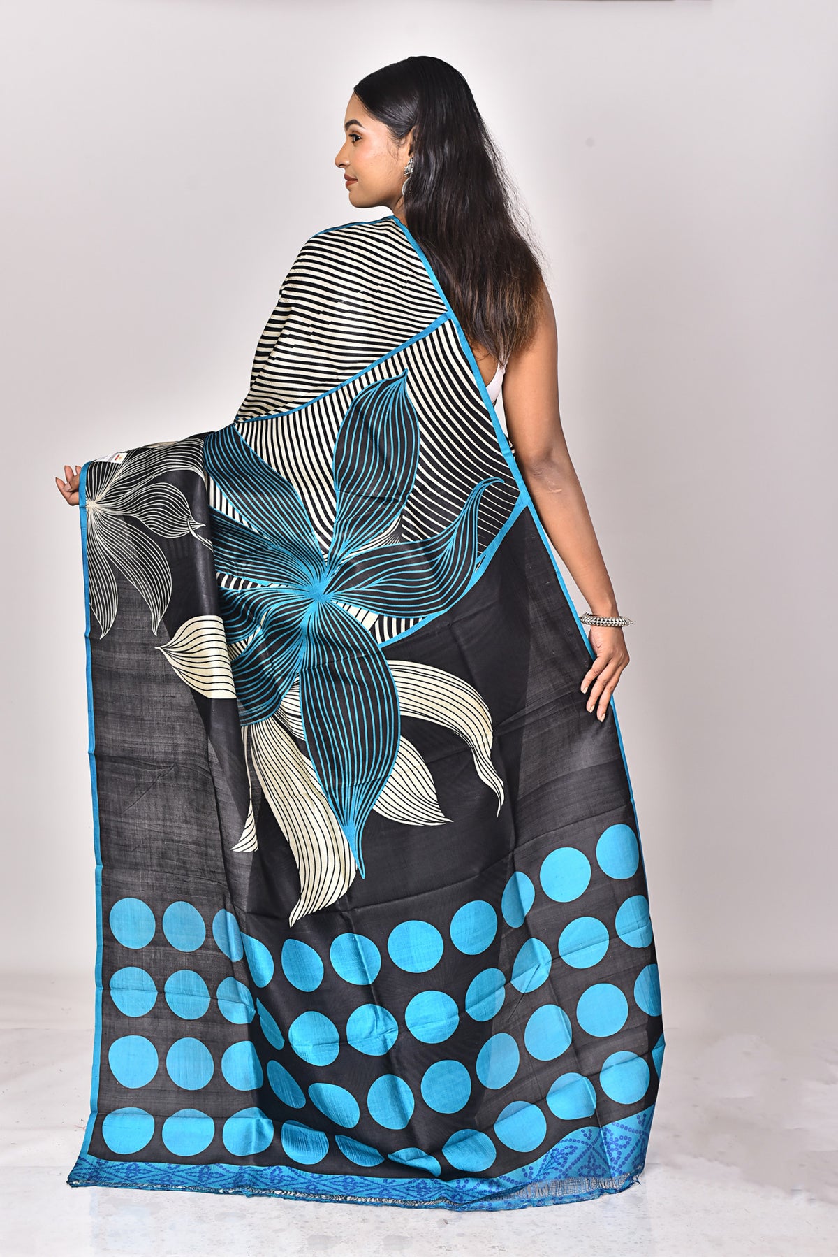 KATAN SILK HANDBLOCK SAREE