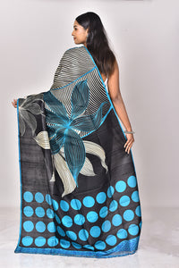 KATAN SILK HANDBLOCK SAREE