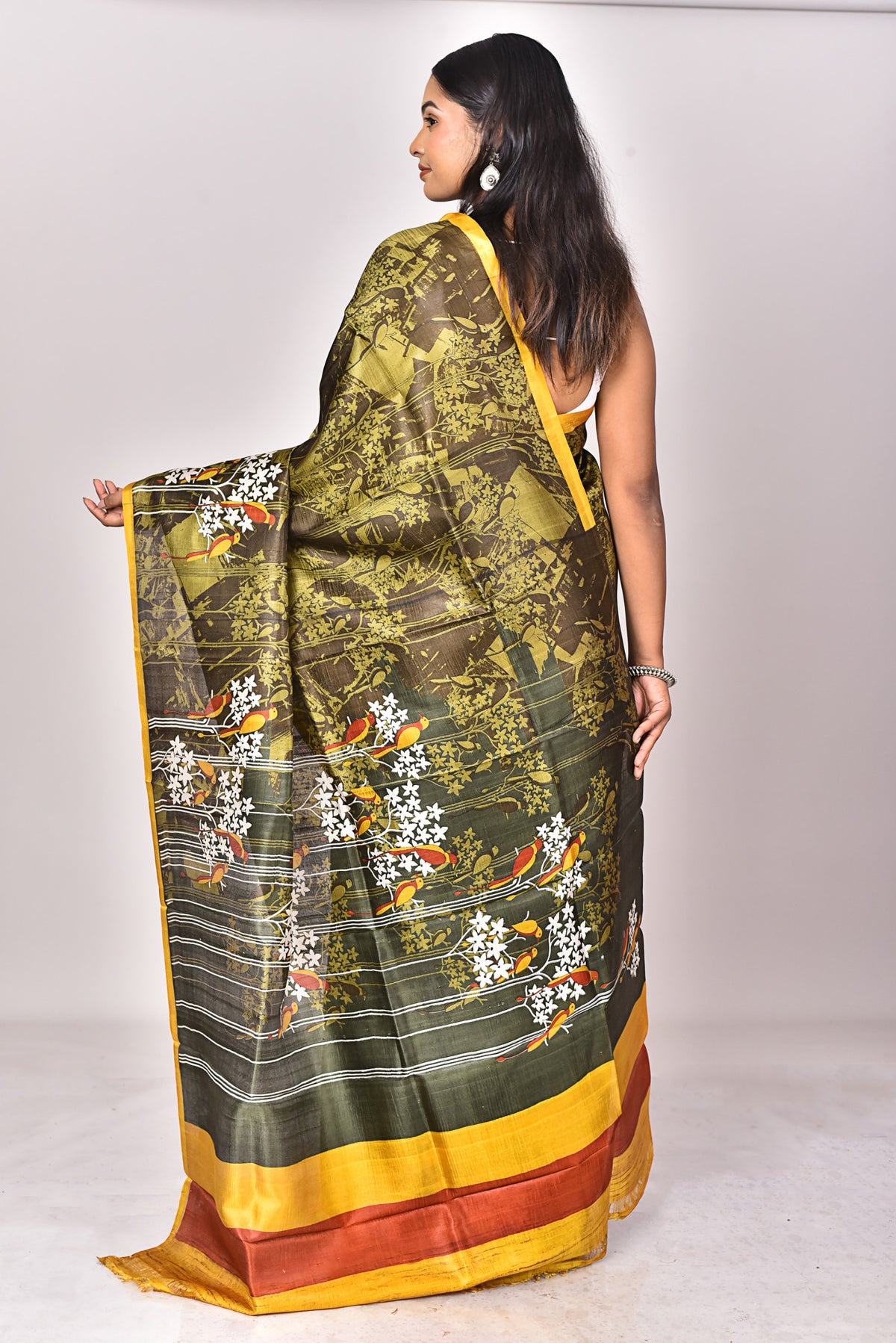 KATAN SILK HANDBLOCK SAREE