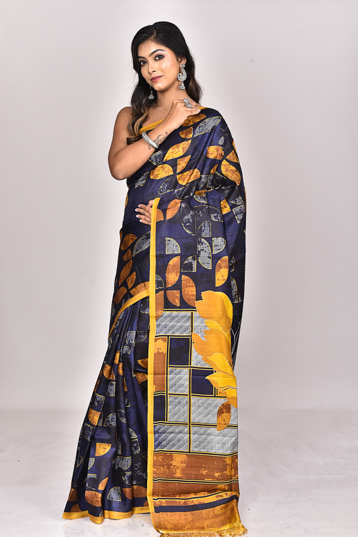 KATAN SILK HANDBLOCK SAREE