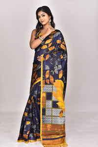 KATAN SILK HANDBLOCK SAREE