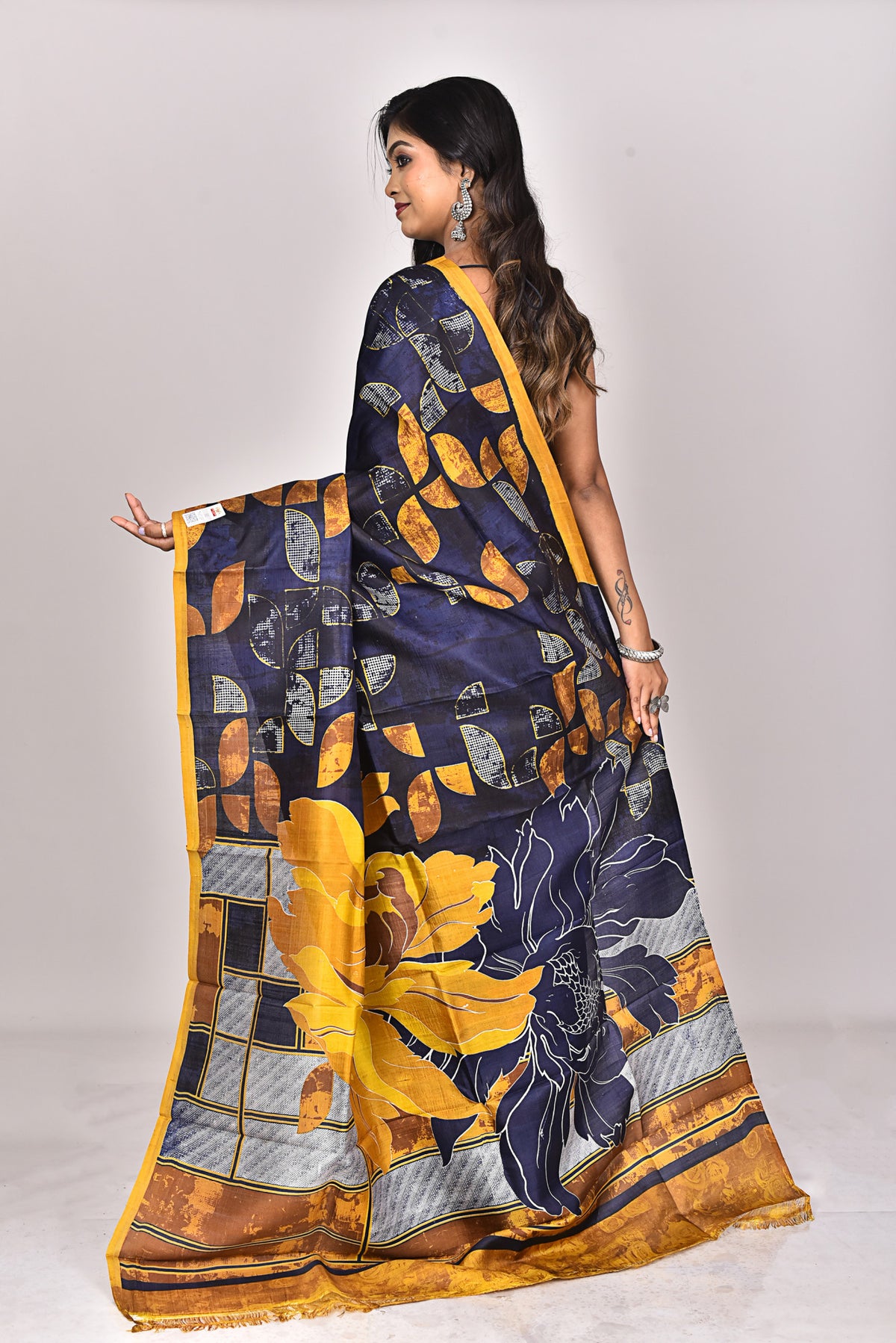 KATAN SILK HANDBLOCK SAREE