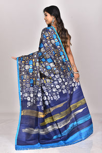 KATAN SILK HANDBLOCK SAREE