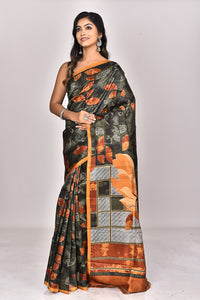 KATAN SILK HANDBLOCK SAREE