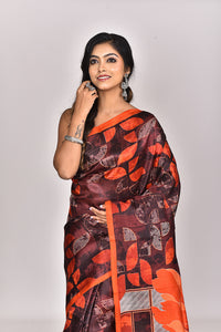 KATAN SILK HANDBLOCK SAREE