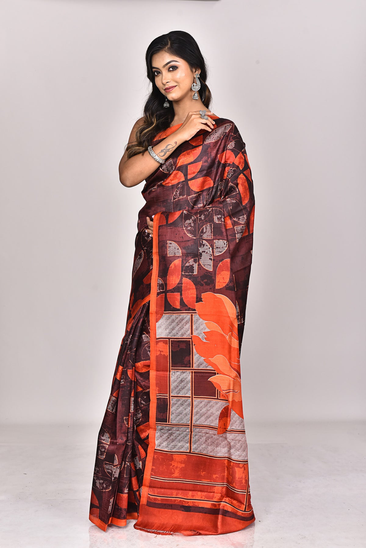 KATAN SILK HANDBLOCK SAREE