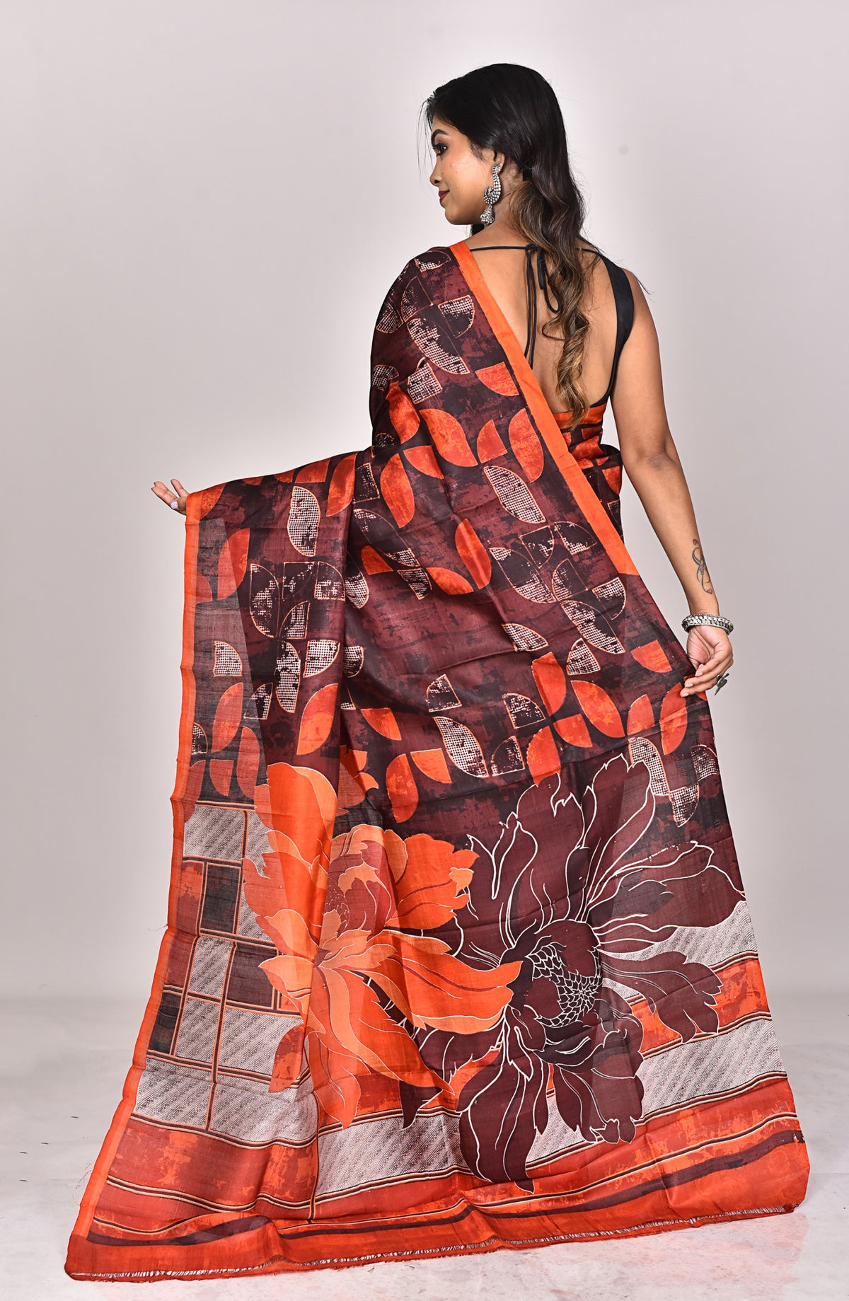 KATAN SILK HANDBLOCK SAREE