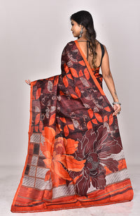 KATAN SILK HANDBLOCK SAREE