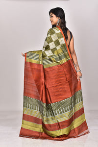 KATAN SILK HANDBLOCK SAREE