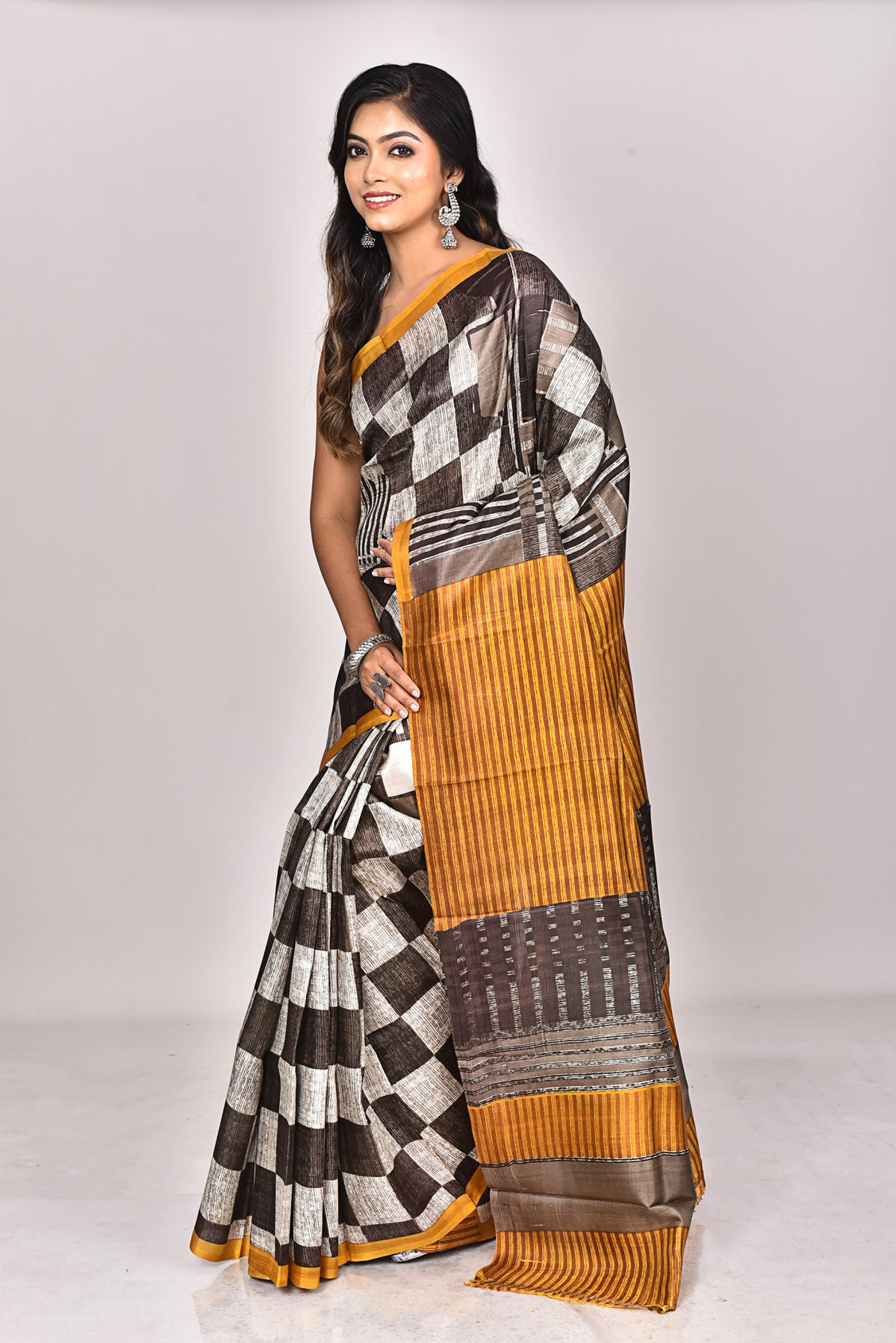 KATAN SILK HANDBLOCK SAREE