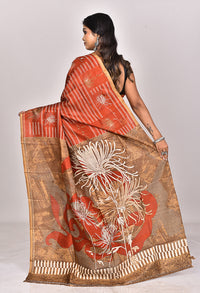 KATAN SILK HANDBLOCK SAREE