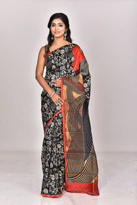 KATAN SILK HANDBLOCK SAREE
