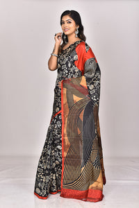 KATAN SILK HANDBLOCK SAREE